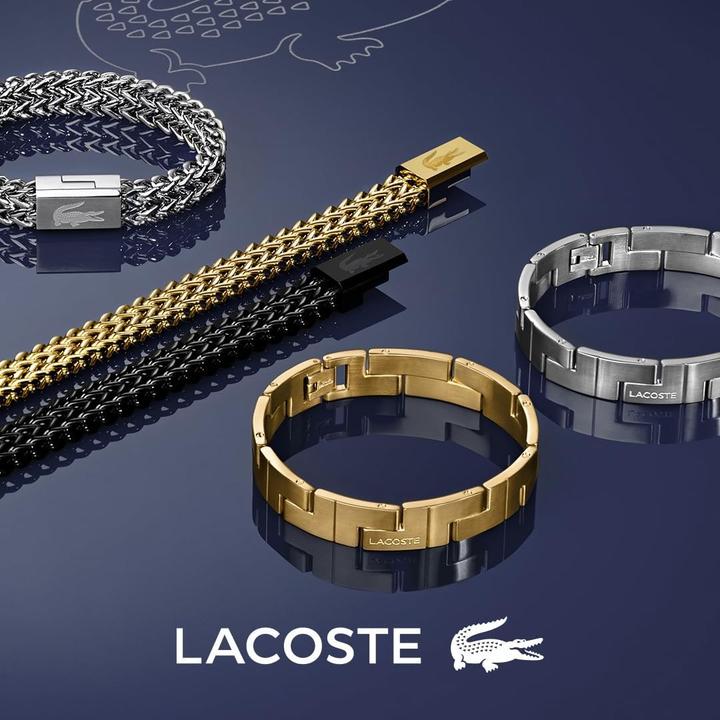 Actual product image Lacoste Fashion Gold Plated Bracelet For Men 2040154 (Stainless steel)