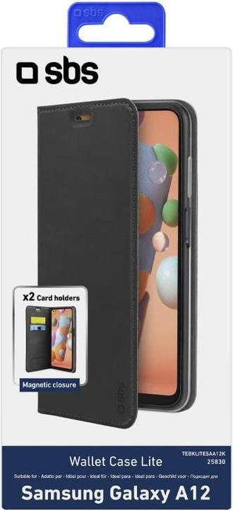 Produktbild SBS Book Wallet Lite Samsung Galaxy A12, schwarz (Samsung Galaxy A12)