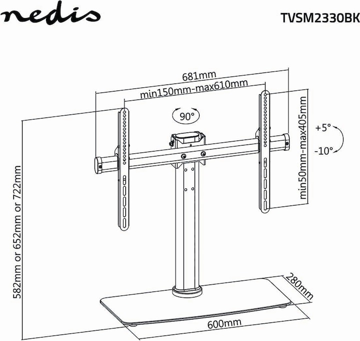 Produktbild Nedis Full Motion TV Stand (Universal, 65", 45 kg)