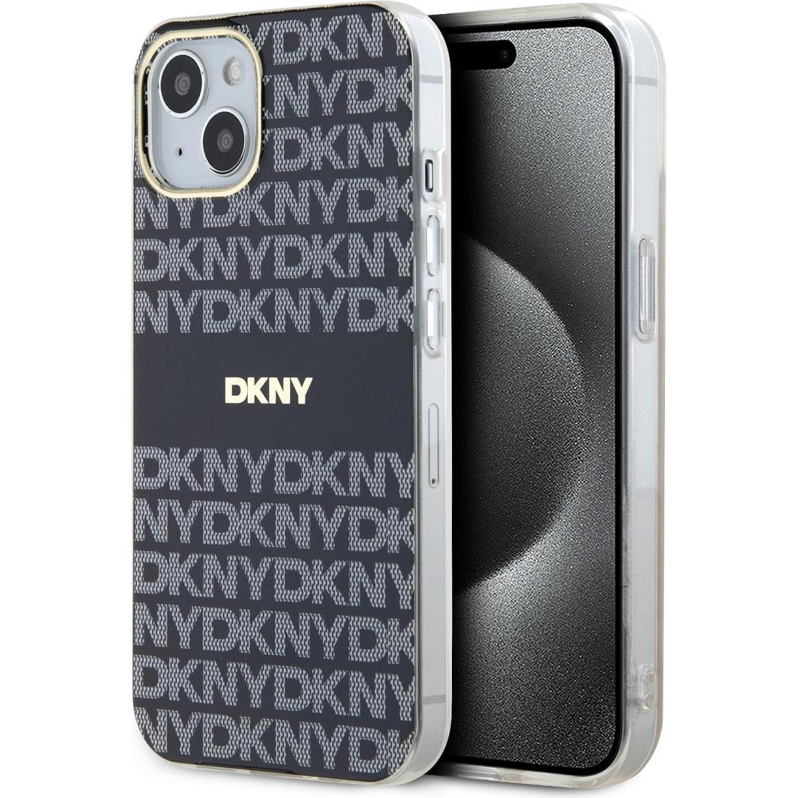 DKNY DKHMP15SHRHSEK iPhone 15 / 14 / 13 6.1" czarny/black hardcase IML Mono & Stripe MagSafe (Apple iPhone 15), Smartpho...