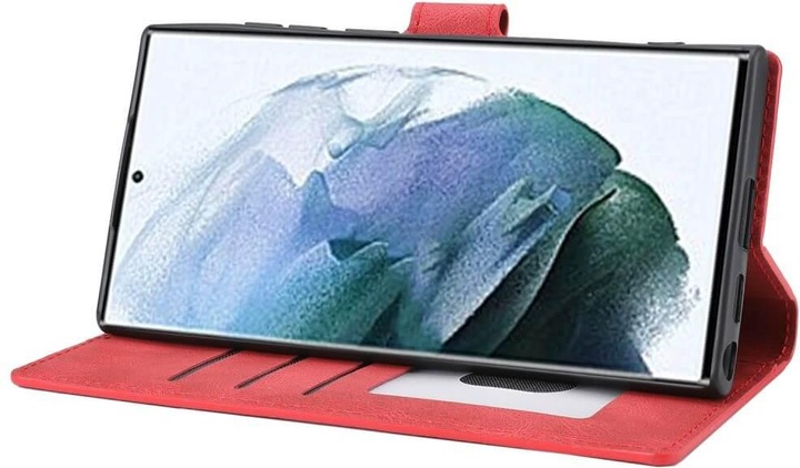 Image du produit Cover-Discount Galaxy S23 Ultra - Étui en cuir rouge (Samsung Galaxy S23 Ultra)