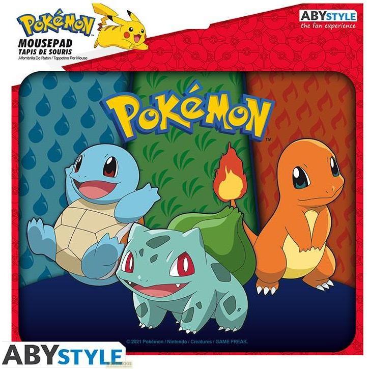 Abystyle Multicolore Tappetino Mouse Pokemon : Starters Kanto, Tappetino Mouse,