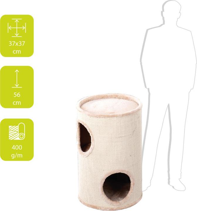 Actual product image EBI Trend Cat Dome Everlast Tower 2-Level (56 cm, Off-white)