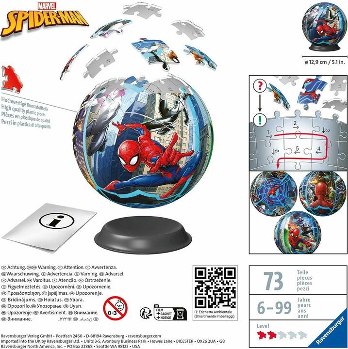 Actual product image Ravensburger 3D Spiderman (72 pieces)