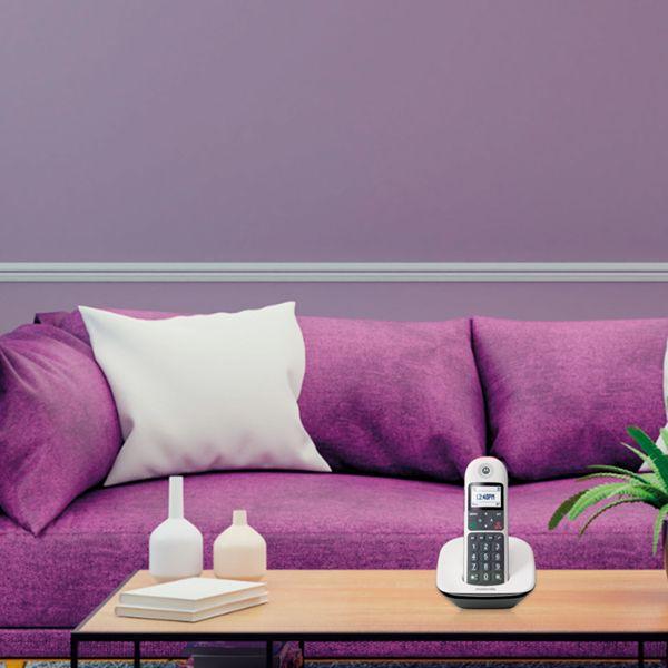 Image du produit Motorola CD5001 White - Grandes touches - Compatible avec les appareils auditifs