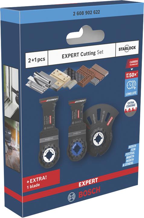 Produktbild Bosch Hausgeräte Bosch 3x EXPERT Sägeblatt Set (für Edelstahlrohre, Holz mit Metall, Länge mm, Professional Zubehör M