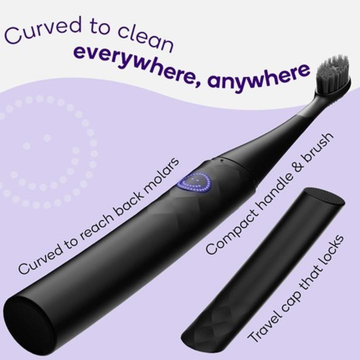 Produktbild Hairburst Burst Curve Sonic Electric Toothbrush for Adults - Black Slim Travel Brush (Schallzahnbürste)