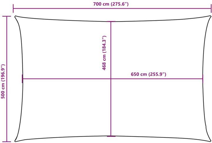 Produktbild vidaXL Sonnensegel (500 x 700 cm)