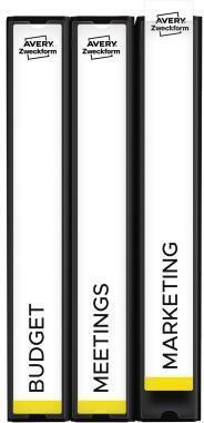 Actual product image Avery Folder insertion labels