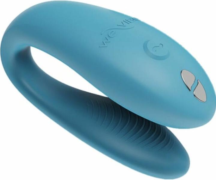Actual product image We-Vibe Sync Go Remote Control Rechargeable Clitoral and G-Spot Vibrator (Blue)