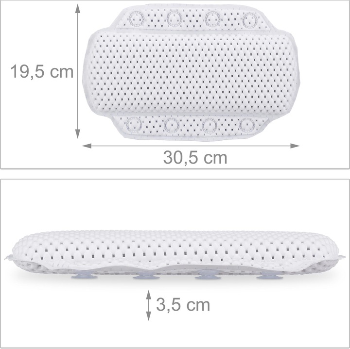 Productafbeelding Relaxdays Badkussen (30,5 x 3,5 x 19,5 cm)