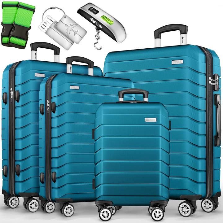 Tillvex Reisekoffer-Set mit TSA-Schloss (4-teilig)