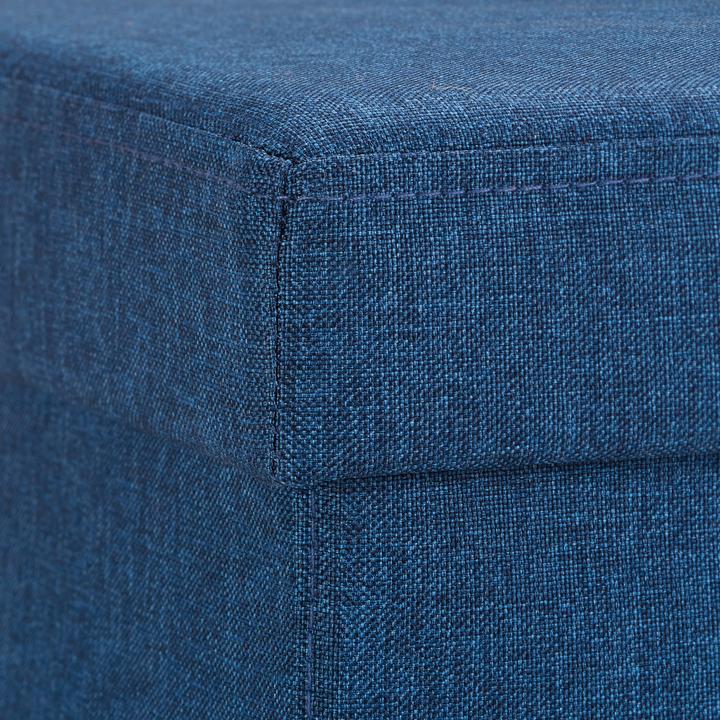 Actual product image Relaxdays Padded Striped Ottoman
