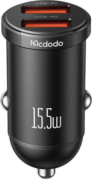 Mcdodo CC-2950 car charger, 2x USB, 15.5W (black)