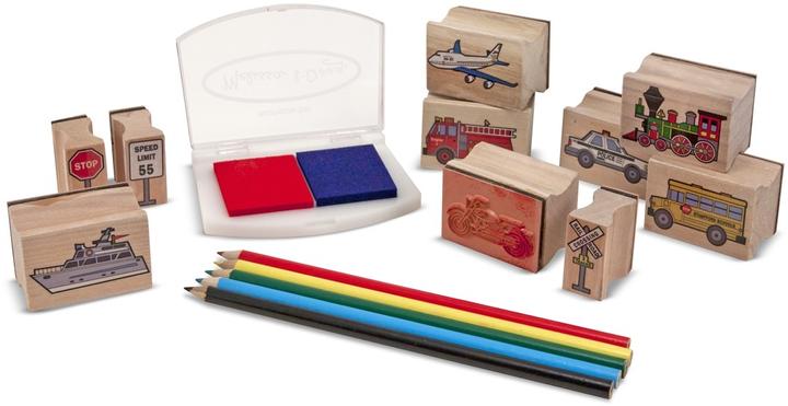 Actual product image Melissa & Doug Stamp Set vehicles