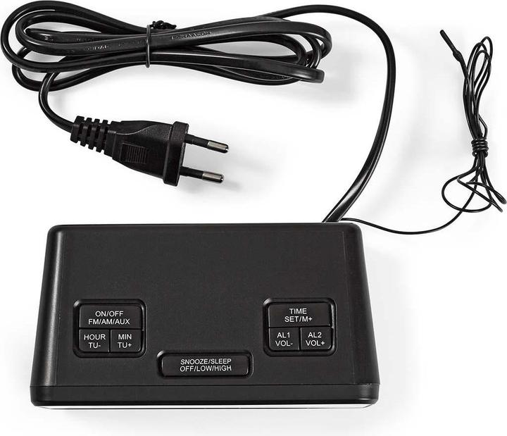 Image du produit Nedis Radio-réveil numérique avec écran LED (0,9 pouce) FM