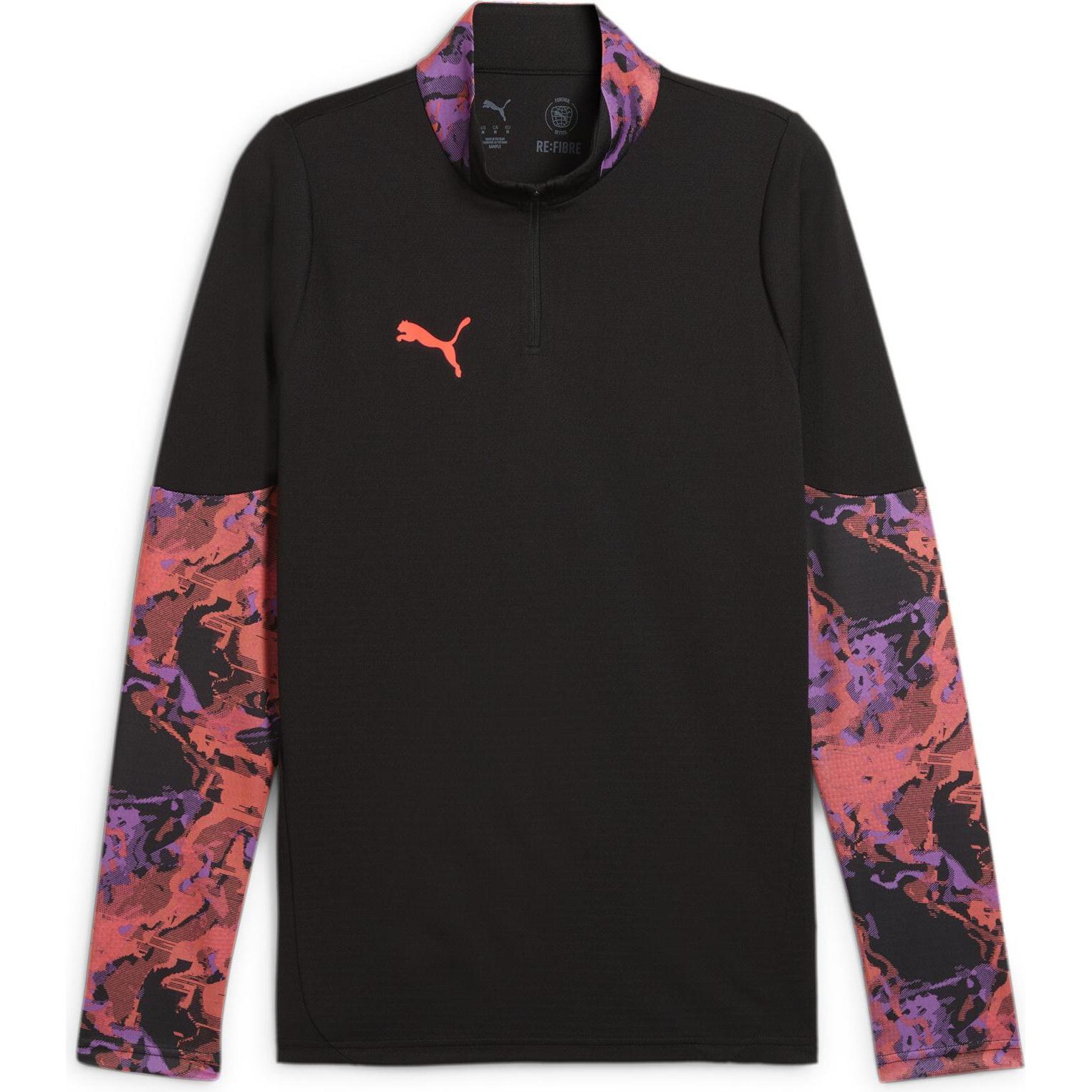 Puma, Herren, Laufjacke, individualCUP 1/4 Zip-Top (L), Schwarz, L