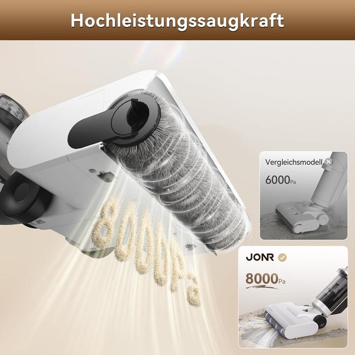Produktbild Jonr ED12 Lite Nass Trockensauger,Saug und Wisch Staubsauger,1 mm Randreinigung,Anti-Verwicklungs
