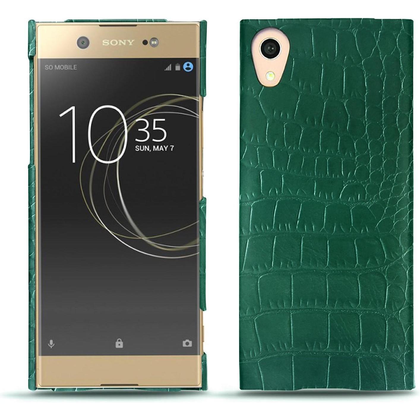 Noreve Lederschutzhülle (Sony Xperia XA1 Ultra), Smartphone Hülle, Grün