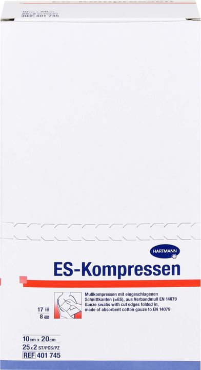 Actual product image Hartmann ES compresses sterile 10 cm x 20 cm, 50 pcs. compresses