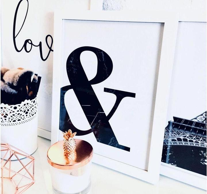 Produktbild Trenddeko Poster Black Marble Ampersand 40 x 50 cm, Papier (40 x 50 cm)