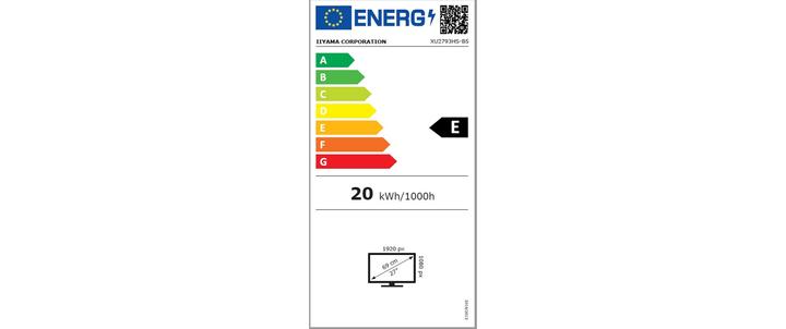 Energie-Label iiyama XU2793HS-B5 (1920 x 1080 Pixel, 27")