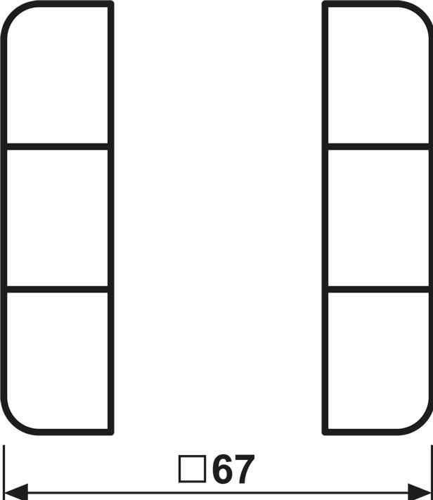 Produktbild JUNG Taste 3t Schalter CD lgr mt CD503TSALG