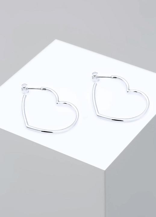 Actual product image Elli Creolen Herz (925 Silver)