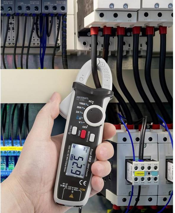 Image du produit Voltcraft Pince ampèremétrique AC/DC TrueRMS (CAT II 600V, CAT III 300V)