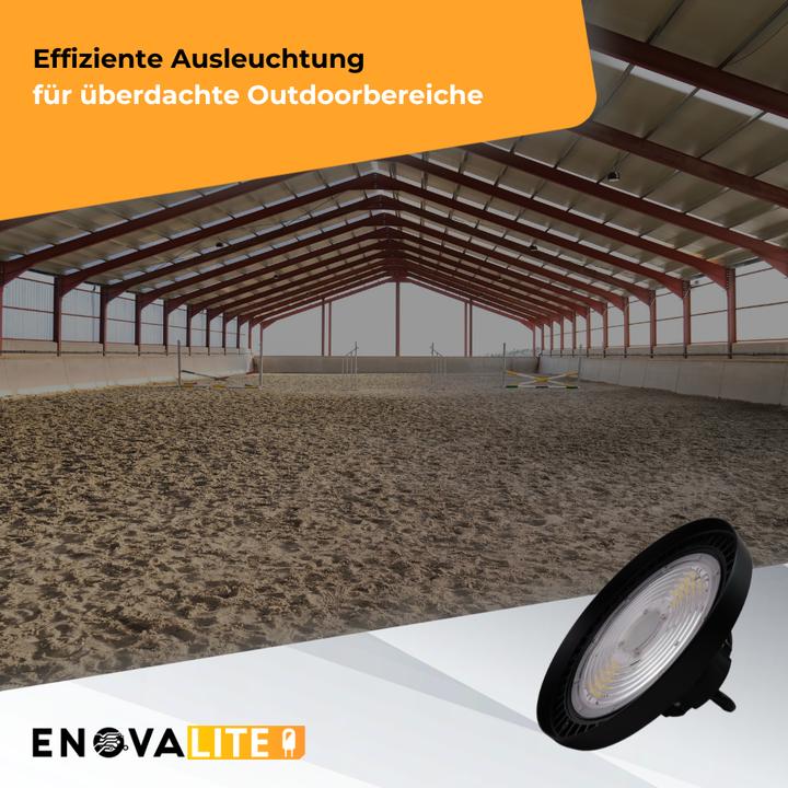 Produktbild Enovalite LED-Highbay-Leuchte, UFO, EEK: D, 200W, 28000lm, 5500K, schwarz (28000 lm)