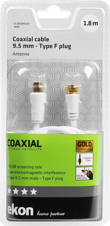 Actual product image Ekon Satellite antenna cable with F-type output, 90dB (Antenna cable)