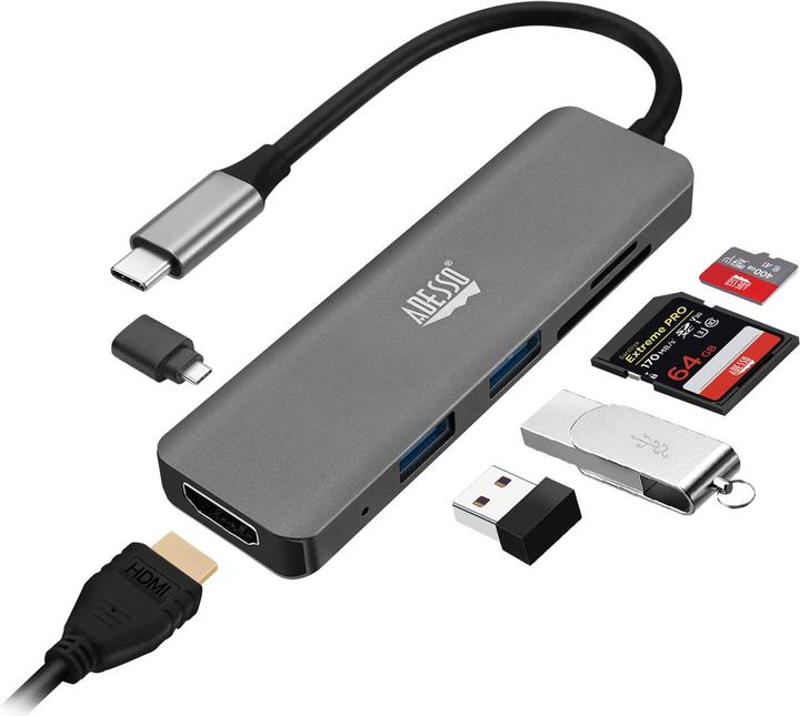 Image du produit Adesso AUH-4020 (USB-C, 6 Ports)