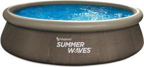 Produktbild Summer Waves Pool Quick Set Dunkles Doppel-Rattan 366 X 76 Cm (366 x 76 cm)