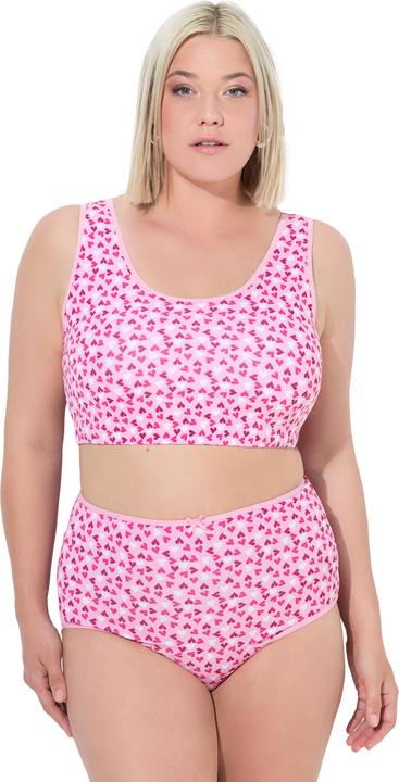 Immagine prodotto Ulla Popken Bustier in confezione doppia con cuori/tinta unita e scollo rotondo (Confezione da 2, 42 A, 44 A)