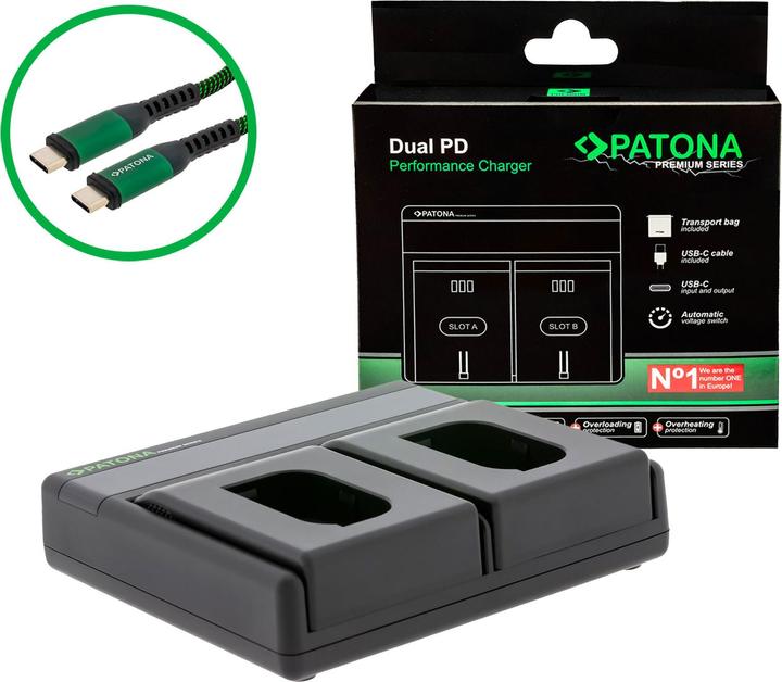 Patona Dual PD Panasonic BLK22 USB-C (Caricabatterie per fotocamere)
