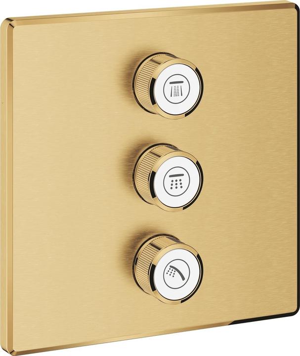 Actual product image Grohe GROHTHERM SMARTCONTROL concealed valve, angular, 3-way cool sunrise brushed