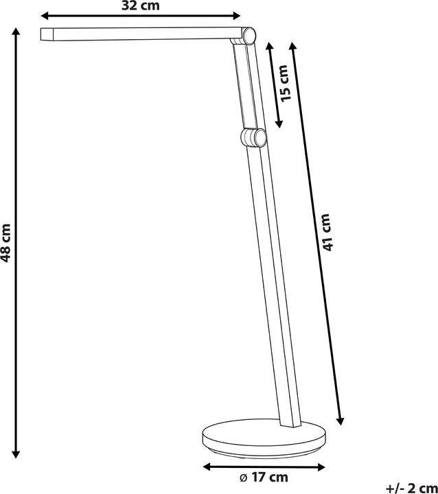 Produktbild Beliani Schreibtischlampe LED schwarz matt 48 cm verstellbar DORADO (450 lm)
