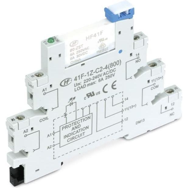 Hongfa Relaisbaustein 41F-1Z-C2-4 & HF41F/60-ZS, 230 V-/, Relais