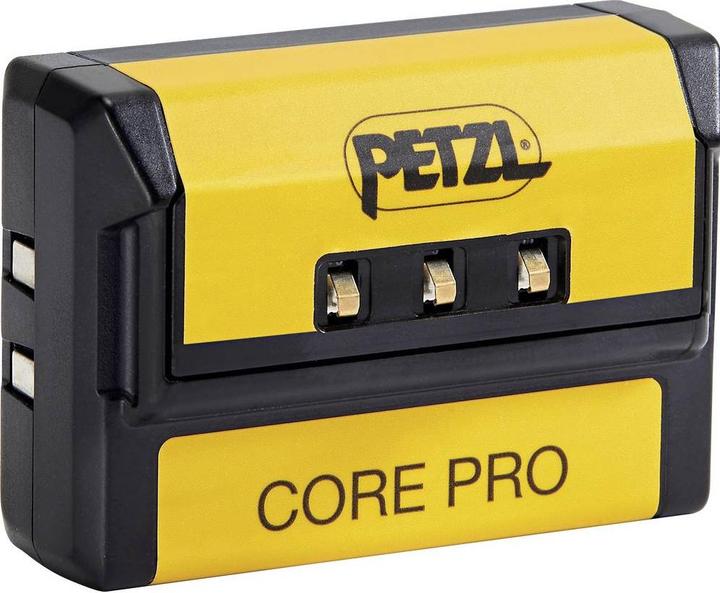Petzl Core Pro Schwarz-Gelb-Batterie