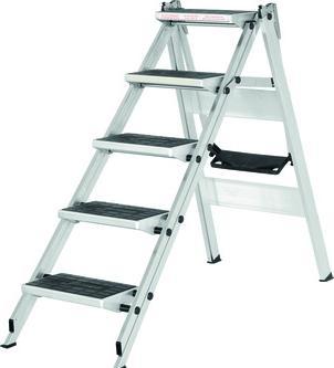 Actual product image Hymer-Leitern Klapptreppe mit Bügel 6061 / 5 Stufen (Scaffolding)