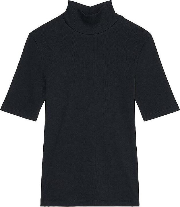 Actual product image Marc O'Polo Short Sleeve T-Shirt Stand-Up Collar Deep Blue S (XL)