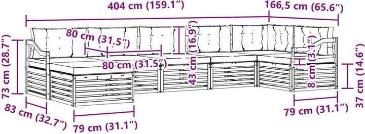 Produktbild vidaXL Outdoor-Sofa