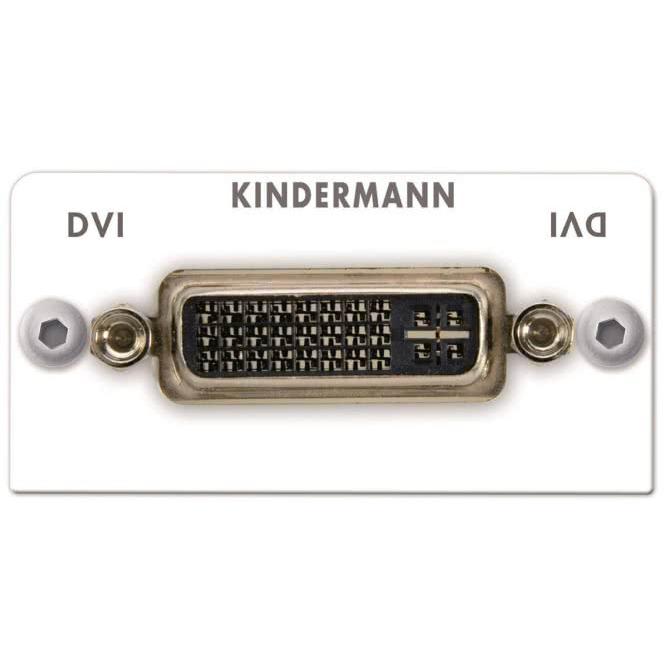 Kindermann DVI-Anschlussblende weiss 7444AZA502 50x50 1/2 mit Kabelpeitsche (0.24 m, DVI), Video Kabel
