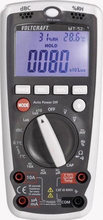Actual product image Voltcraft Hand-held multimeter digital MT-52 (CAT III 600V, Handheld multimeter)