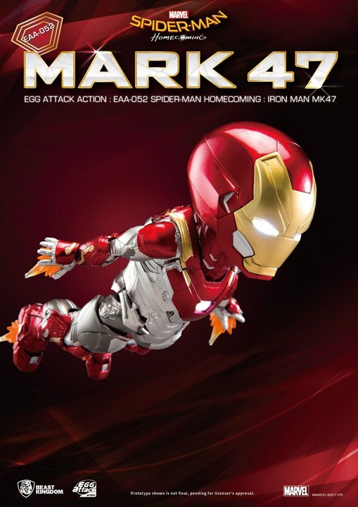 Actual product image Beast Kingdom Spider-Man Homecoming "Iron Man MK 47" Egg Attack action figure