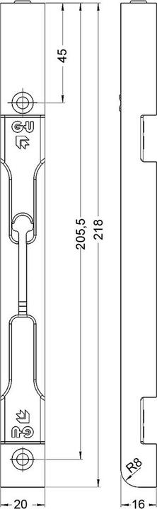 Immagine prodotto G-U Bullone del bordo della porta GU con leva a ginocchiera (1 pz.)