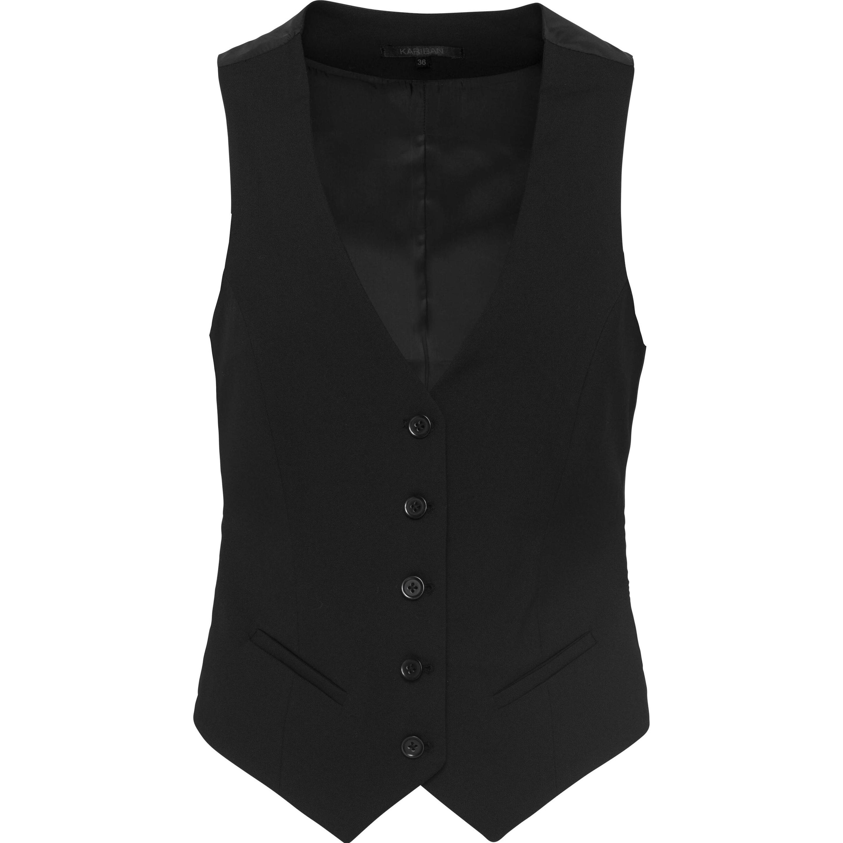 Kariban, Damen, Weste, Damenweste, Schwarz, (36)