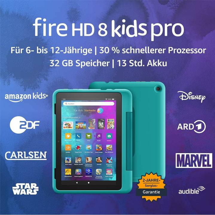 Immagine prodotto Amazon Fire HD 8 Kids Pro (Solo WiFi, 8", 32 GB, Teal)
