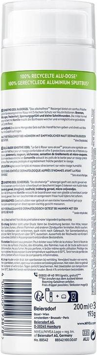Immagine prodotto NIVEA MEN Sensitive Cool (200 ml, Gel da barba)