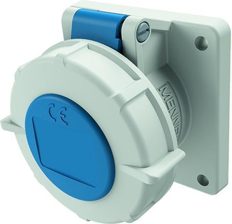 Actual product image Mennekes MEN 1708 TwinCONTACT 16A 3p 6h 230V IP67 surface-mounted socket outlet